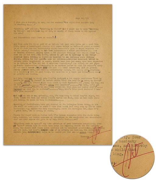 Hunter S. Thompson Letter Signed -- Fantastic Letter With Dozens of Quotable Lines: ''...have been requested to do article on 'The Dry Rot of American Journalism' (my title)...''